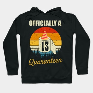 13th Birthday Gift Officially a Quaranteen Teenager 13 Years Old Hoodie